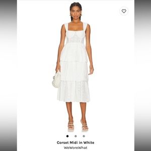 Weworewhat corset midi dress new